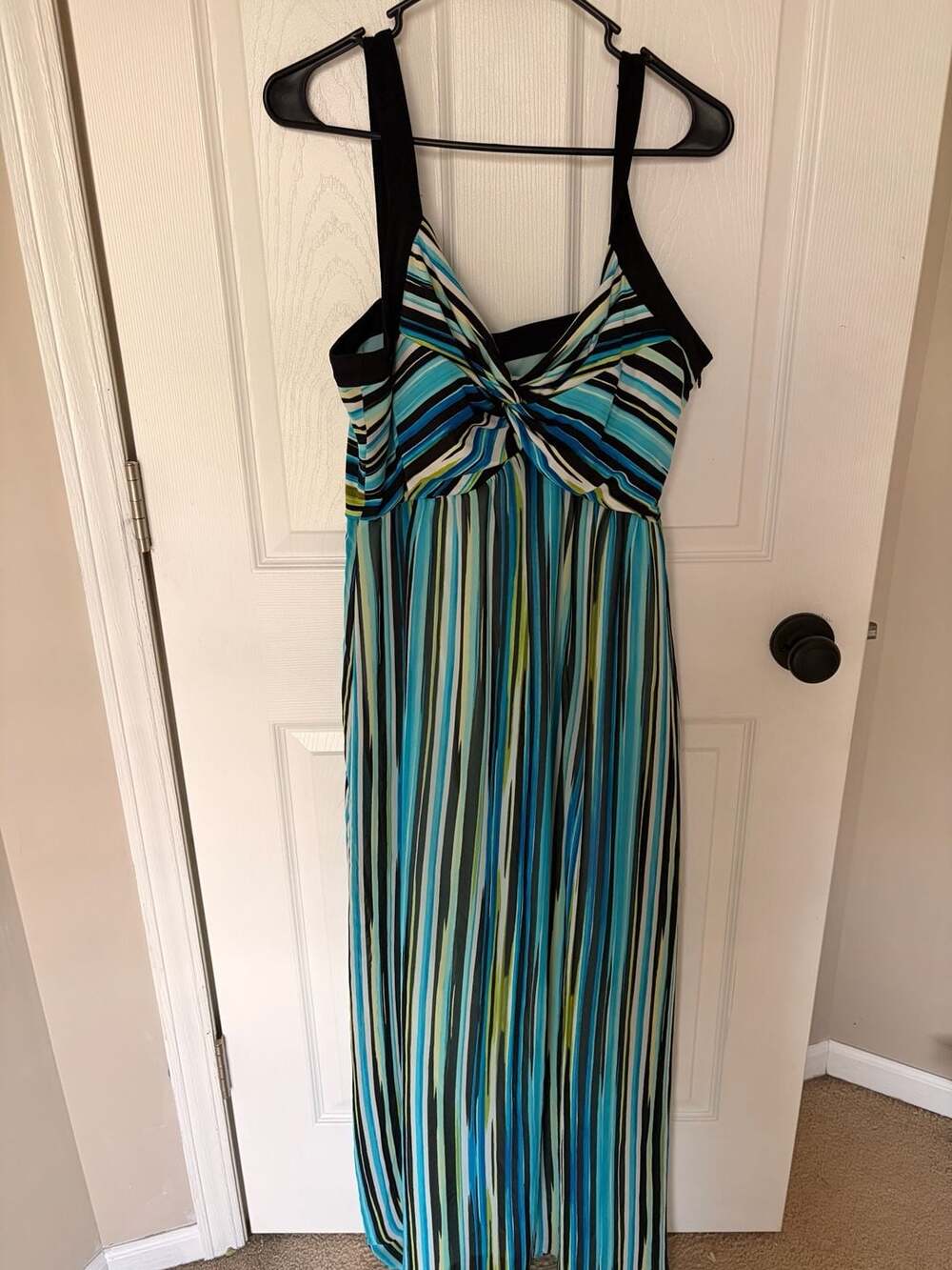 Signature by Robbie Bee Striped Maxi Dress Size XL